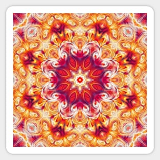 Flower Of Life Mandala (Fiery Passion) Sticker